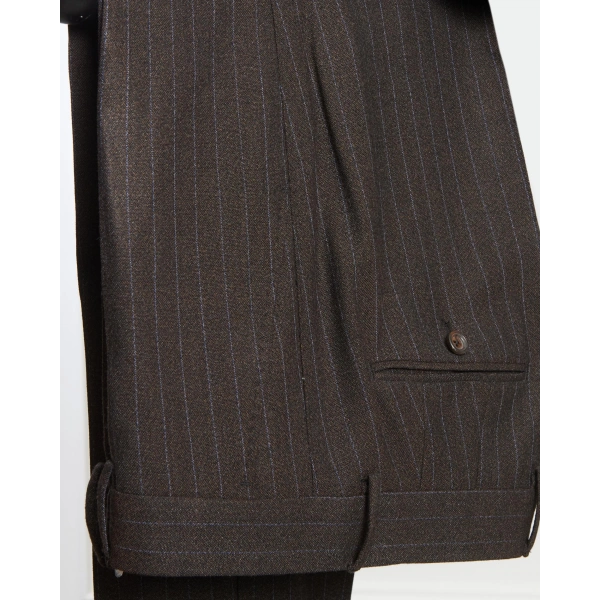 Ermenegildo Zegna Kumaş Yakarra Kahverengi Takım Elbise
