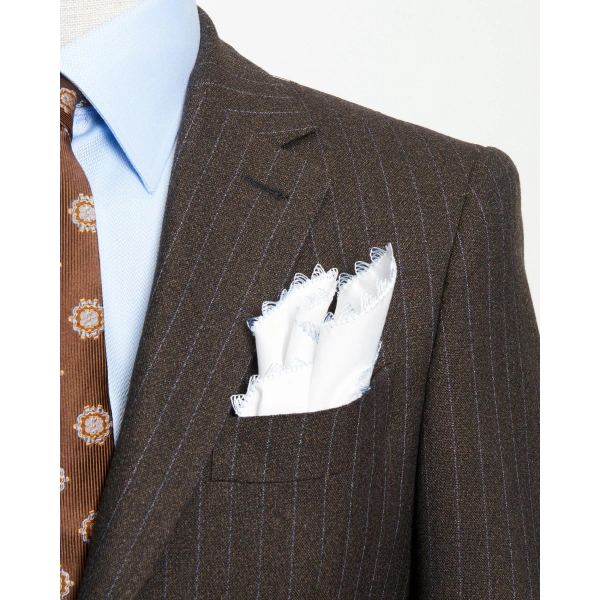 Ermenegildo Zegna Kumaş Yakarra Kahverengi Takım Elbise