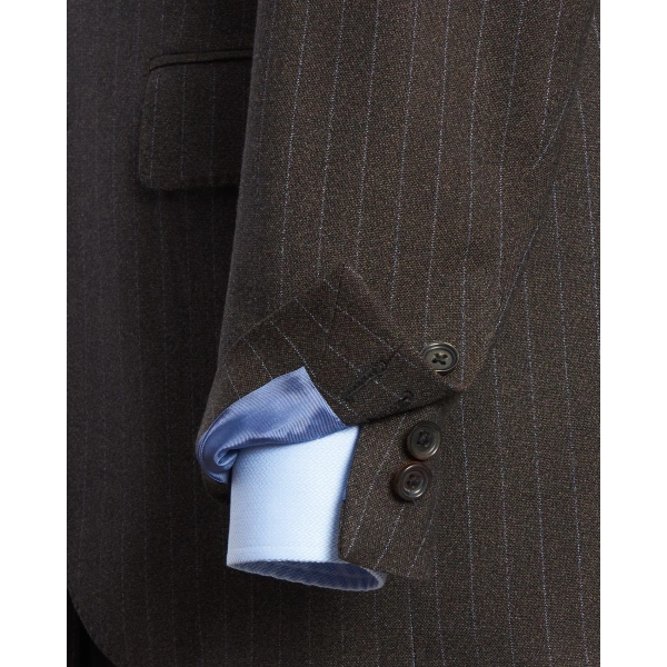 Ermenegildo Zegna Kumaş Yakarra Kahverengi Takım Elbise