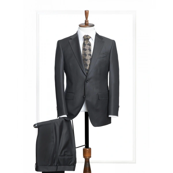 Dormeuil Kumaş Yakarra Siyah Takım Elbise