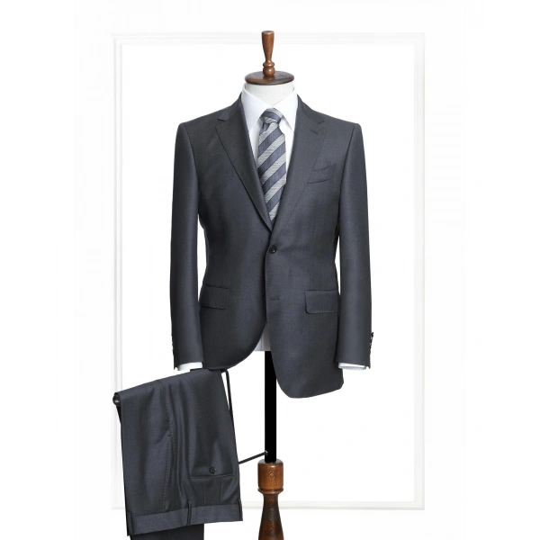 Dormeuil Kumaş Yakarra Füme Takım Elbise
