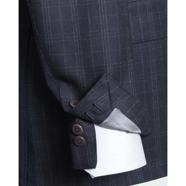 Ermenegildo Zegna Kumaş Segu Lacivert Takım Elbise