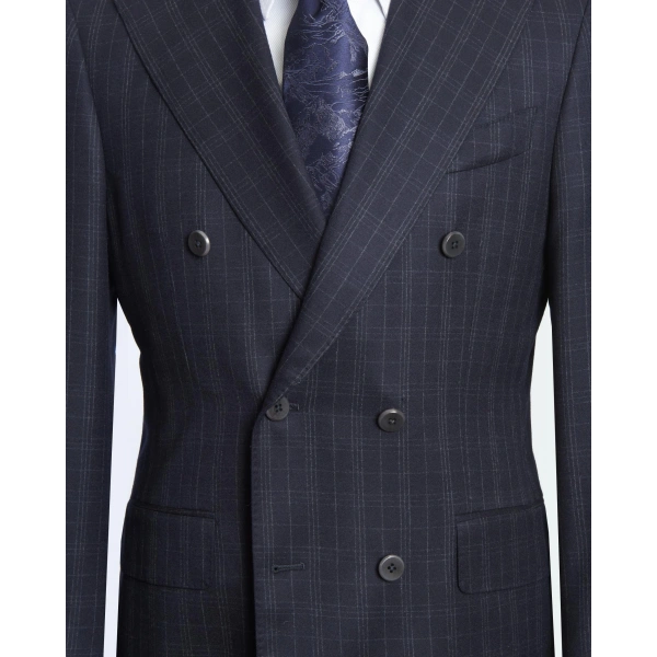 Ermenegildo Zegna Kumaş Segu Lacivert Takım Elbise