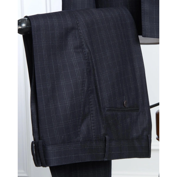 Ermenegildo Zegna Kumaş Segu Lacivert Takım Elbise