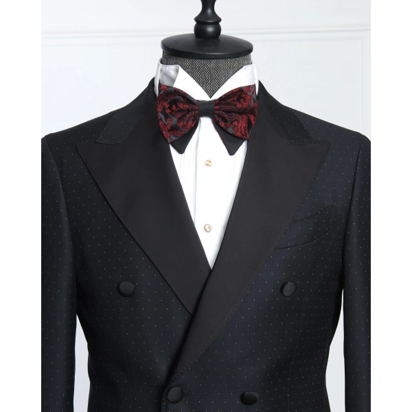 Vitale Barberis Kumaş Sepeto Siyah Smokin Ceket