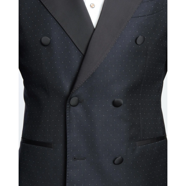 Vitale Barberis Kumaş Sepeto Siyah Smokin Ceket