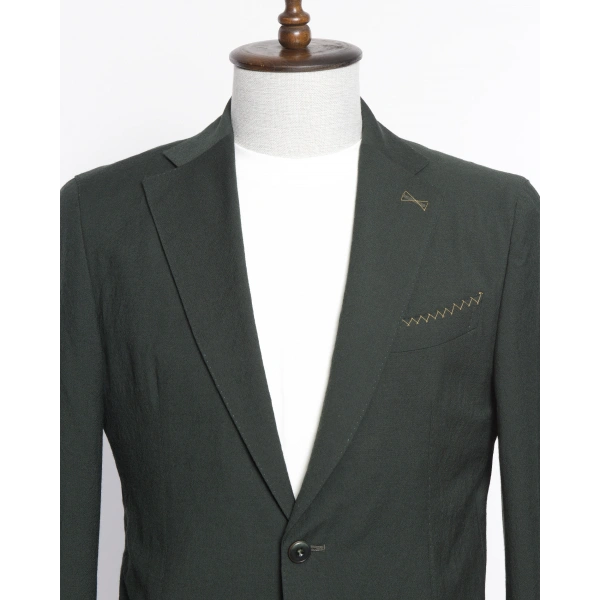 Dormeuil Kumaş Ugo Yeşil Ceket