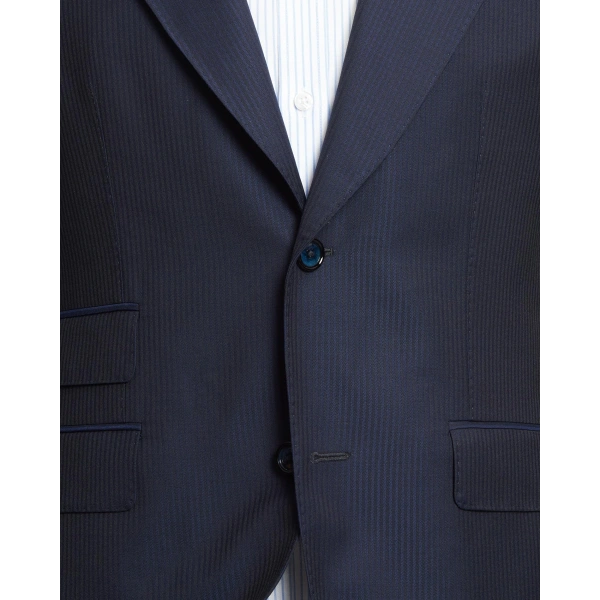 Scabal Kumaş Tepre Lacivert Takım Elbise