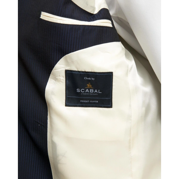 Scabal Kumaş Tepre Lacivert Takım Elbise