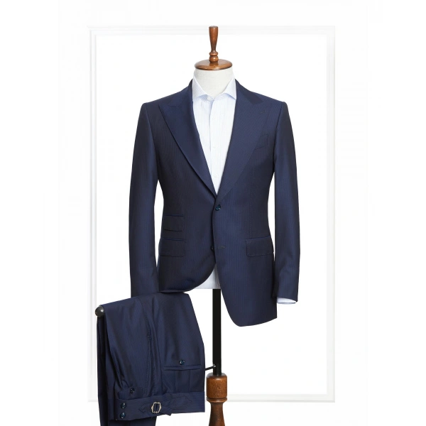 Scabal Kumaş Tepre Lacivert Takım Elbise