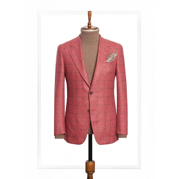 Dormeuil Kumaş Nemola Bordo Ceket