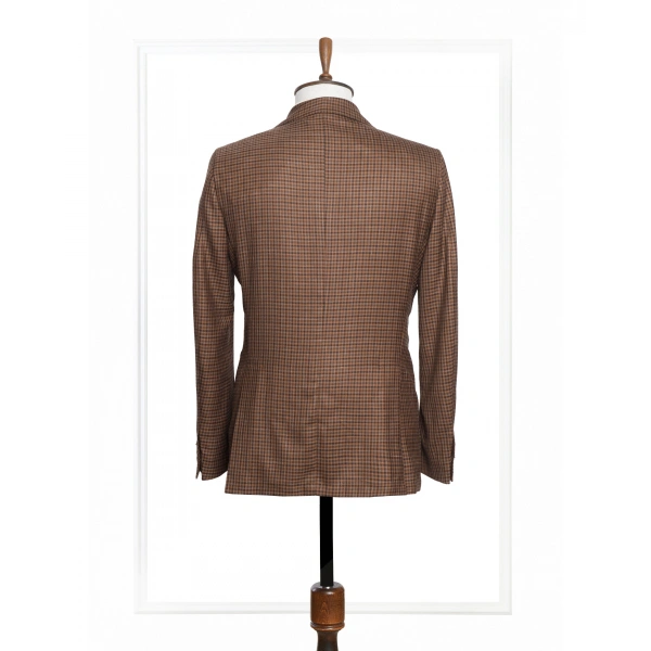 Dormeuil Kumaş Salvatore Kahverengi Kareli Ceket