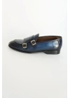 Hakiki Dana Derisi Lacivert Tokalı Loafer El Yapımı Ayakkabı