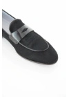 Hakiki Tay Tüyü Derisi Siyah Loafer Ayakkabı