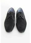 Hakiki Tay Tüyü Siyah El Yapımı Ayakkabı