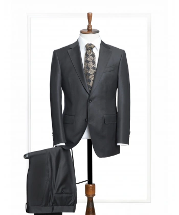Dormeuil Kumaş Yakarra Siyah Takım Elbise
