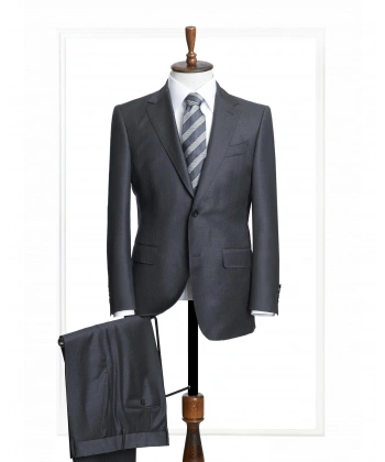 Dormeuil Kumaş Yakarra Füme Takım Elbise