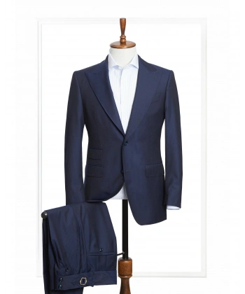 Scabal Kumaş Tepre Lacivert Takım Elbise
