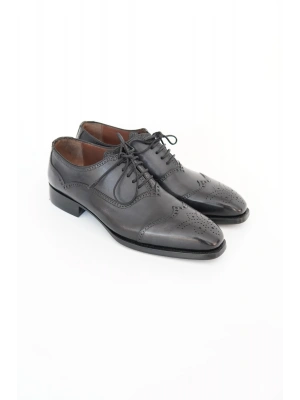 Hakiki Dana Derisi Siyah El Yapımı Ayakkabı