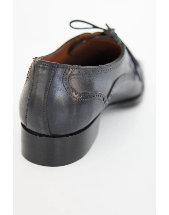 Hakiki Dana Derisi Lacivert El Yapımı Ayakkabı