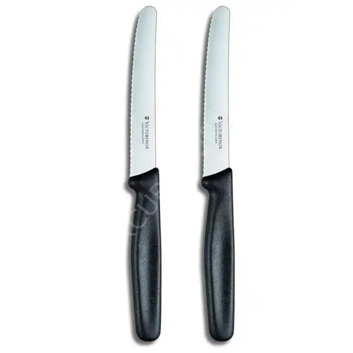 2 li Siyah Set 11 cm. Tırtıklı Küt Bıçak (2 ad.)