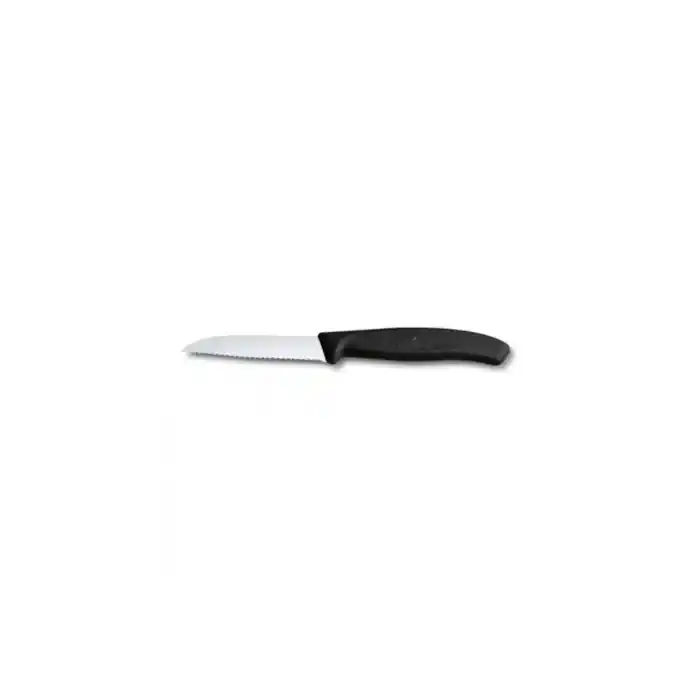 6.7433 8 cm. Tırtıklı Bıçak Siyah