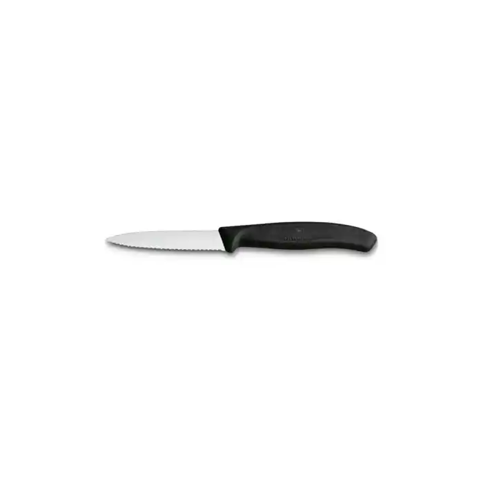 6.7633 8 cm. Tırtıklı Bıçak Siyah