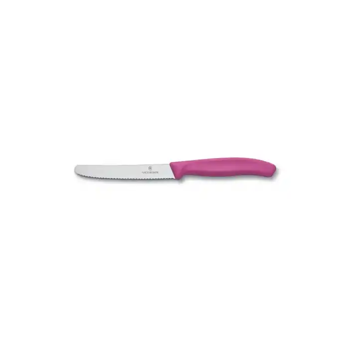 6.7836.L115 11 cm. Tırtıklı Pembe Doğrama Bıçağı