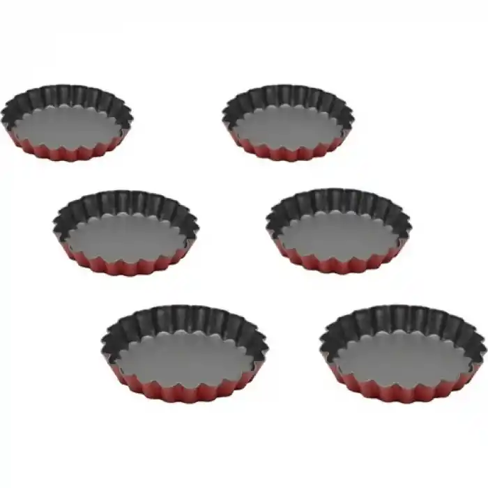 Anto Mini 6 lı Tart Kalıbı Kırmızı
