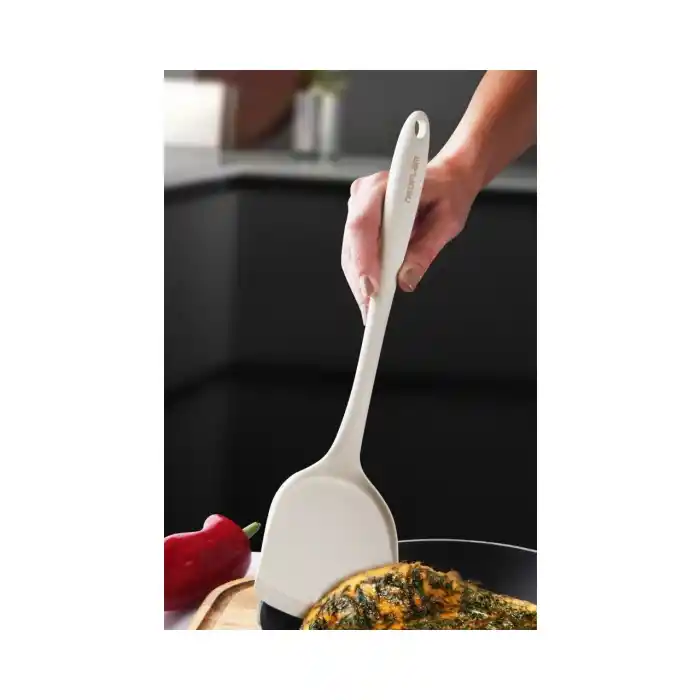 Si̇li̇kon Bej Geni̇ş Spatula