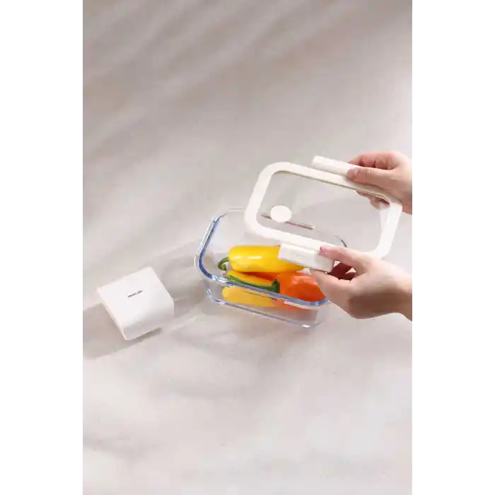 Fika Glace Vakumlu Cam Saklama Kabı 800 Ml Bej