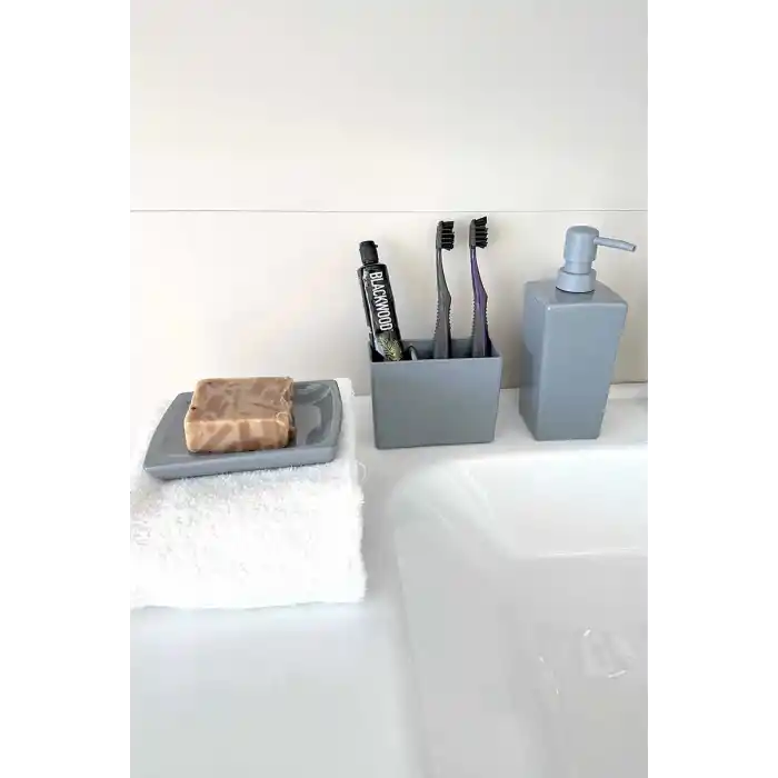 Biga 5 Parça Banyo Seti Gri