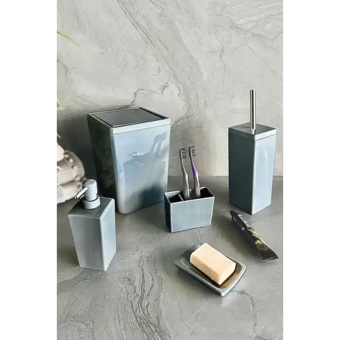 Biga 5 Parça Banyo Seti Gri