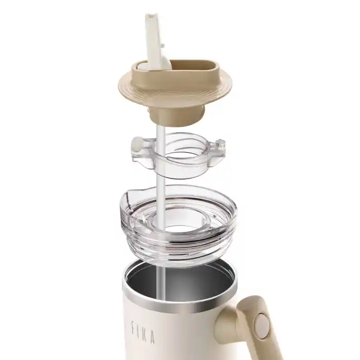 Fika Lumi Döner Kulplu Termos Bej 1200 Ml