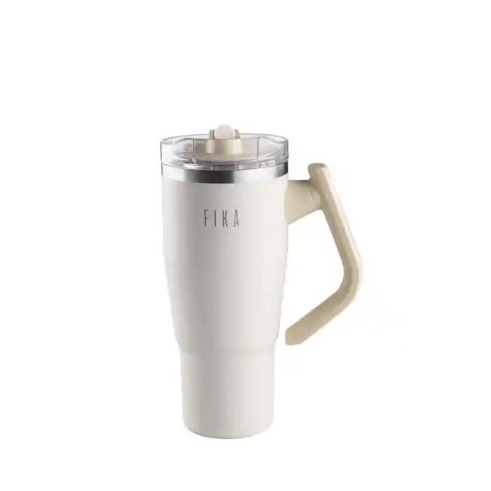 Fika Lumi Döner Kulplu Termos Bej 950 Ml