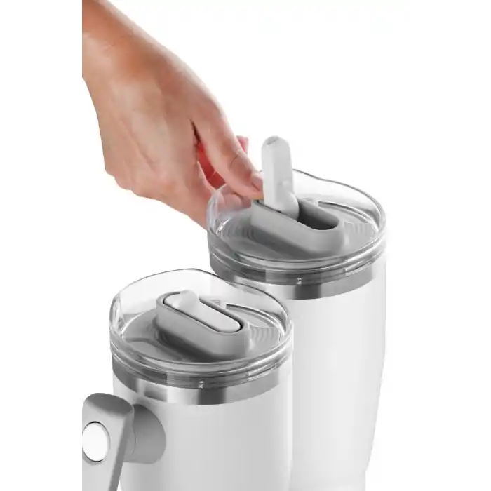 Fika Lumi Döner Kulplu Termos Beyaz 1200 Ml