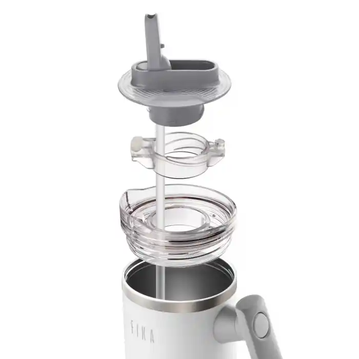 Fika Lumi Döner Kulplu Termos Beyaz 1200 Ml