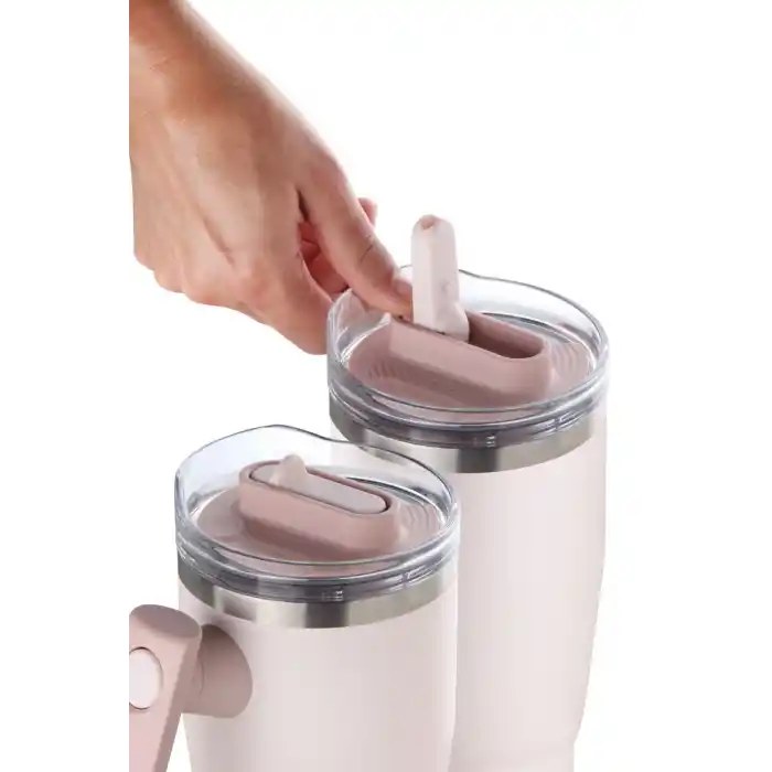Fika Lumi Döner Kulplu Termos Pudra 1200 Ml