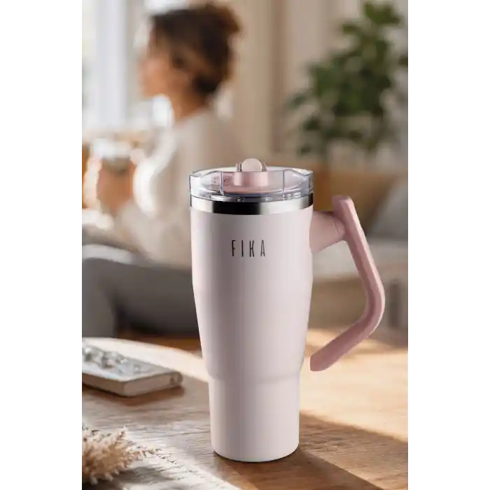 Fika Lumi Döner Kulplu Termos Pudra 1200 Ml