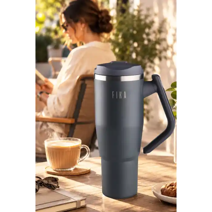Fika Lumi Döner Kulplu Termos Antrasit 1200 Ml