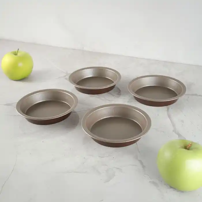 Mini 4 lü Tart Kalıbı Kahverengi