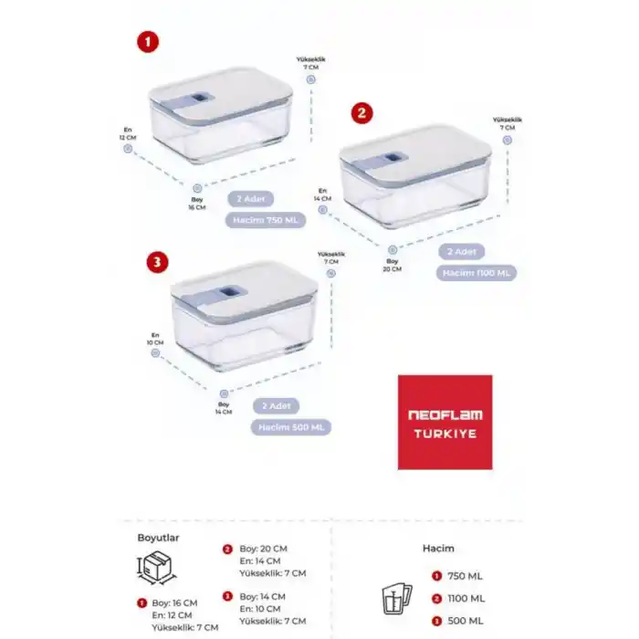Perfect Seal Cam Saklama Seti 6 Parça