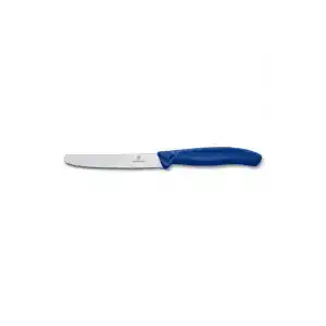 6.7832 11 cm. Tırtıklı Küt Bıçak Mavi