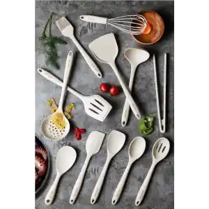 Si̇li̇kon Bej 12 Parça Servis Seti