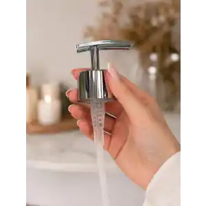 Sıvı Sabunluk Gümüş Renkli Plastik Yedek Pompa