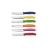 6 lı 11 cm. Tırtıklı Küt Bıçak Seti Mavi & Sarı & Yeşil & Pembe & Kırmızı & Turuncu