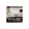 Black Line Granit Döküm 24 cm Kısa Karnıyarık Tencere Siyah