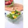 Dikdörtgen Cam Saklama Kabı 1730 Ml