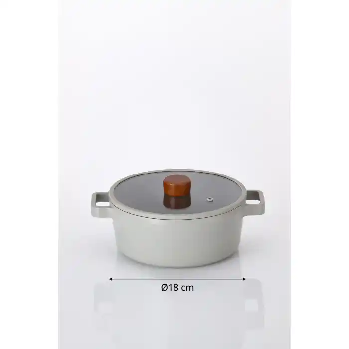 Fika Tencere 18 cm. Gri