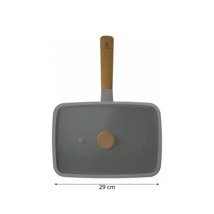 Fıka Dikdörtgen Tava 29 cm. Gri